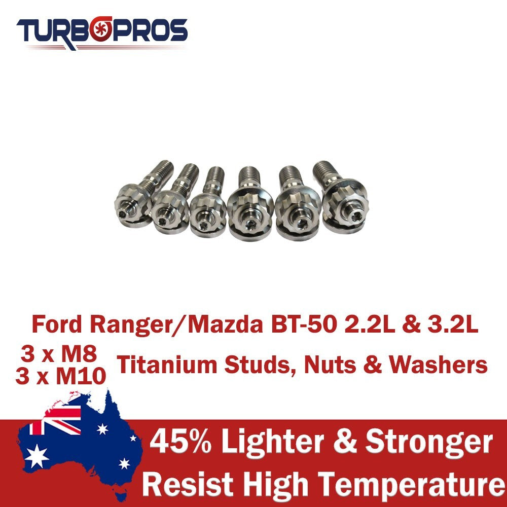 Titanium Turbo Charger Stud Kit for Ford Ranger/Mazda BT-50 3.2L
