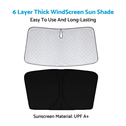 WindScreen Sun Shade Suitable For Ford Everest UA UB 2020-2024 6 Layer Thick-3