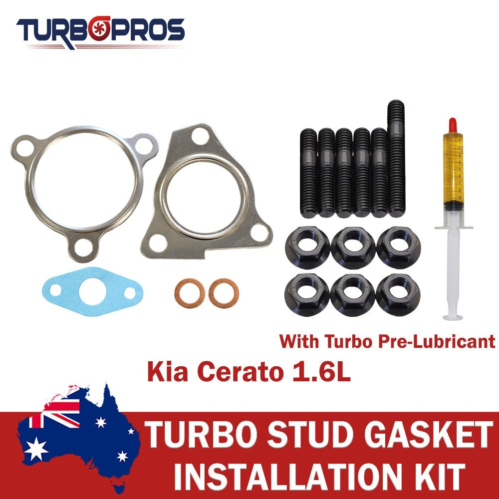 Turbo Charger Installation Stud, Gasket & Lubricant Kit for Kia Cerato 1.6L
