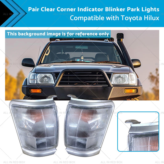 Clear Corner Indicator Blinker Park Lights for Toyota Hilux 1997-2001