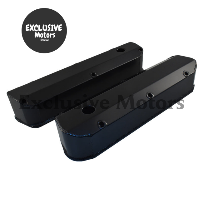 Fabricated Black Aluminum Tall Valve Covers for Ford SB (1962-2001)