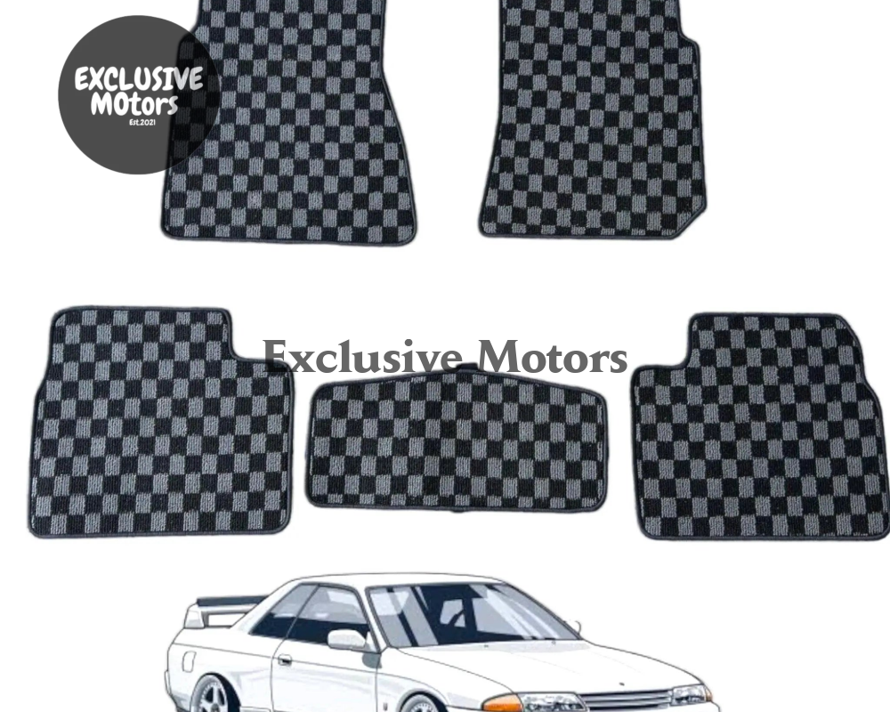 R32 SKYLINE GTST / GTR CHECKER FLOOR MATS