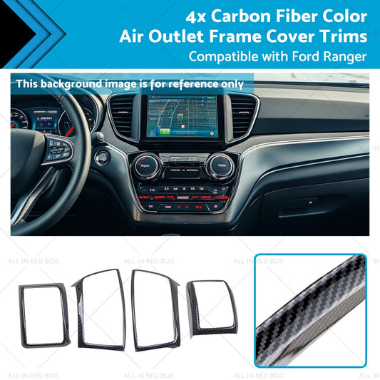Carbon Fiber Air Outlet Trim for Ford Ranger 2015-2022