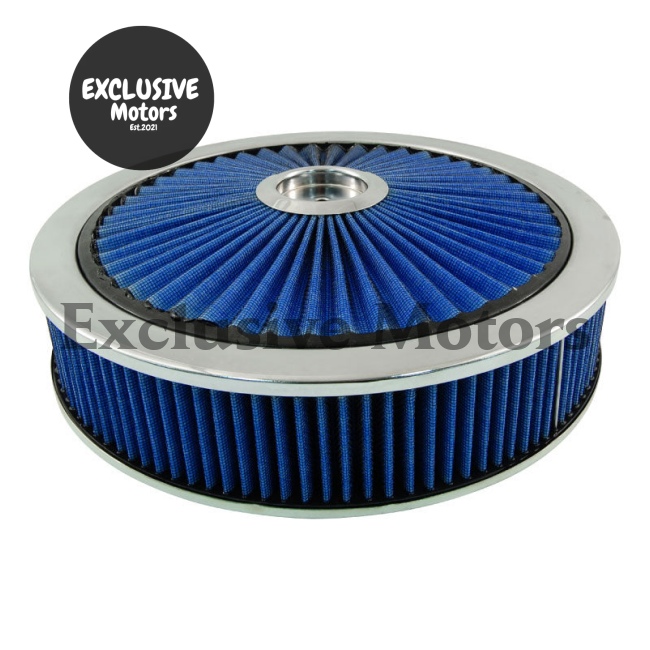 14" x 3" Air Cleaner Assembly, Blue Filter for Chevrolet Camaro (1967-1969)