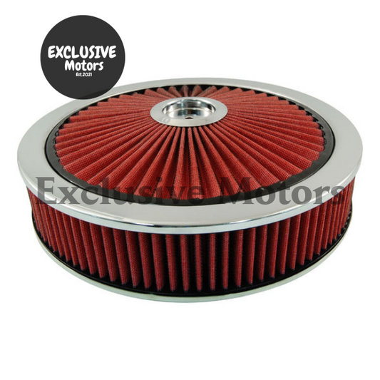 14" x 3" Air Cleaner Assembly, Red Filter for Chevrolet Camaro (1967-1969)