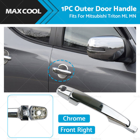 Front Right Chrome Door Handle for Mitsubishi Triton ML MN 2006-2015