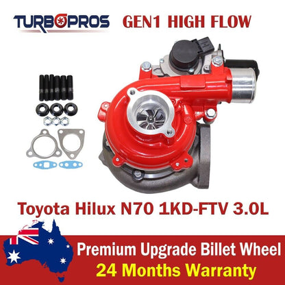 Turbo Pros GEN1 High Flow Turbo for Toyota Hilux D4D KUN26 1KD-FTV 3.0L