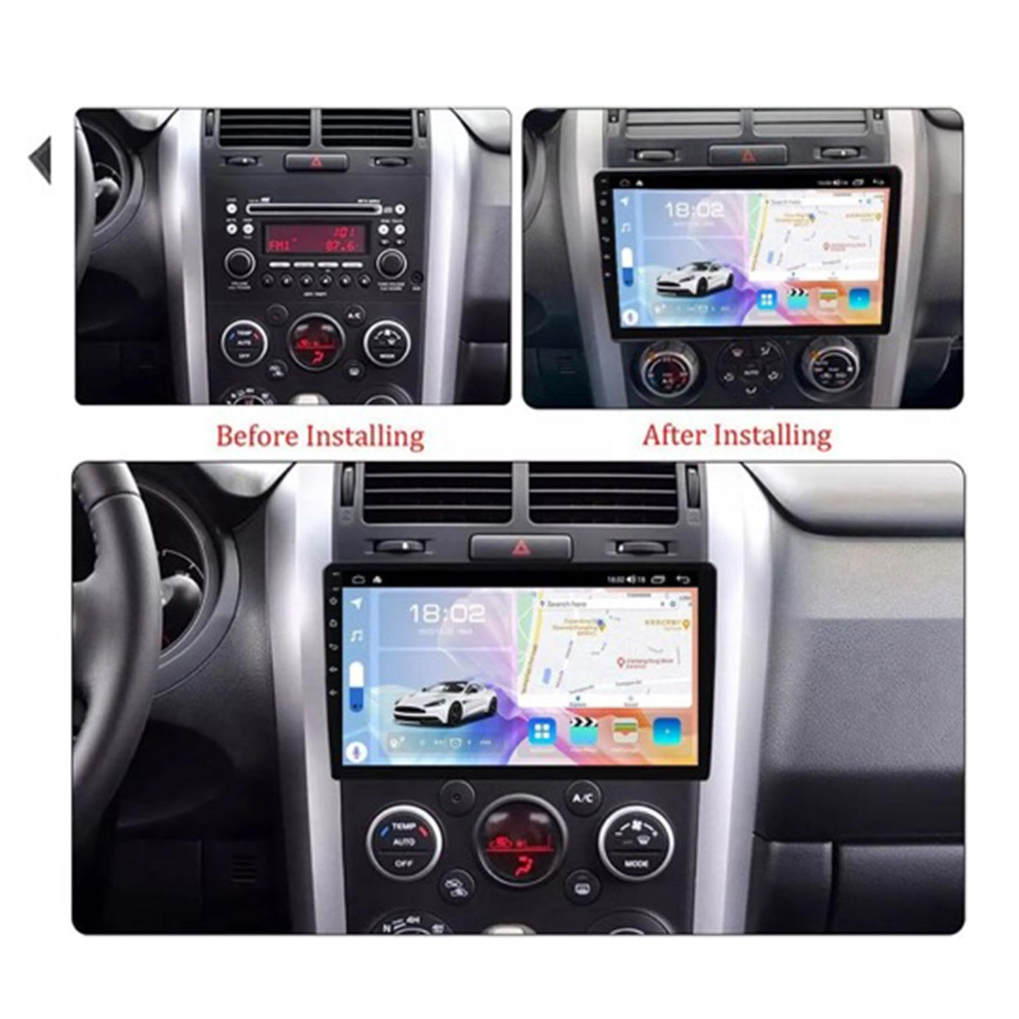 Head Unit Wireless CarPlay Android Auto Suitable for 05-15 Suzuki Grand Vitara-3