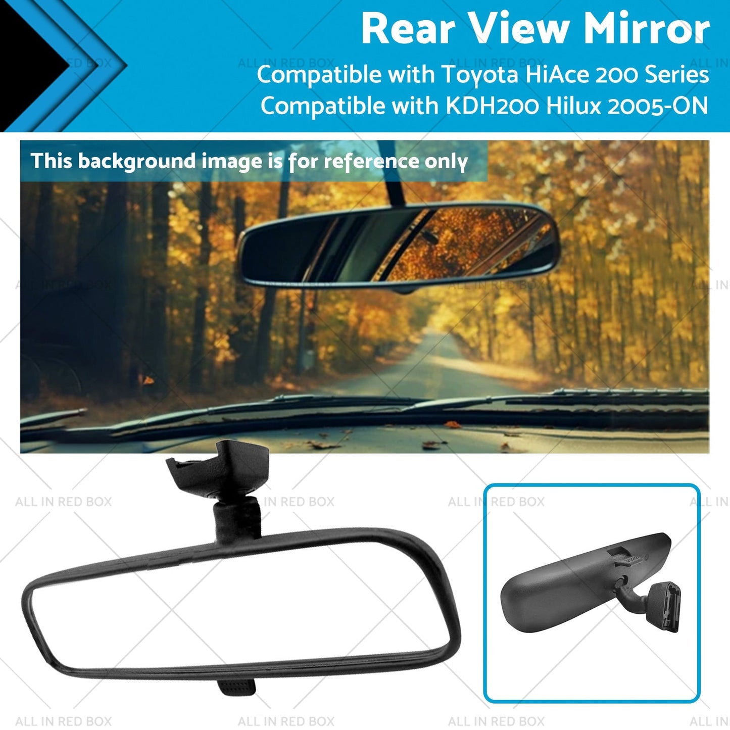 Rear View Mirror for Toyota HiAce 200 Series KDH200 Hilux (2005-ON)