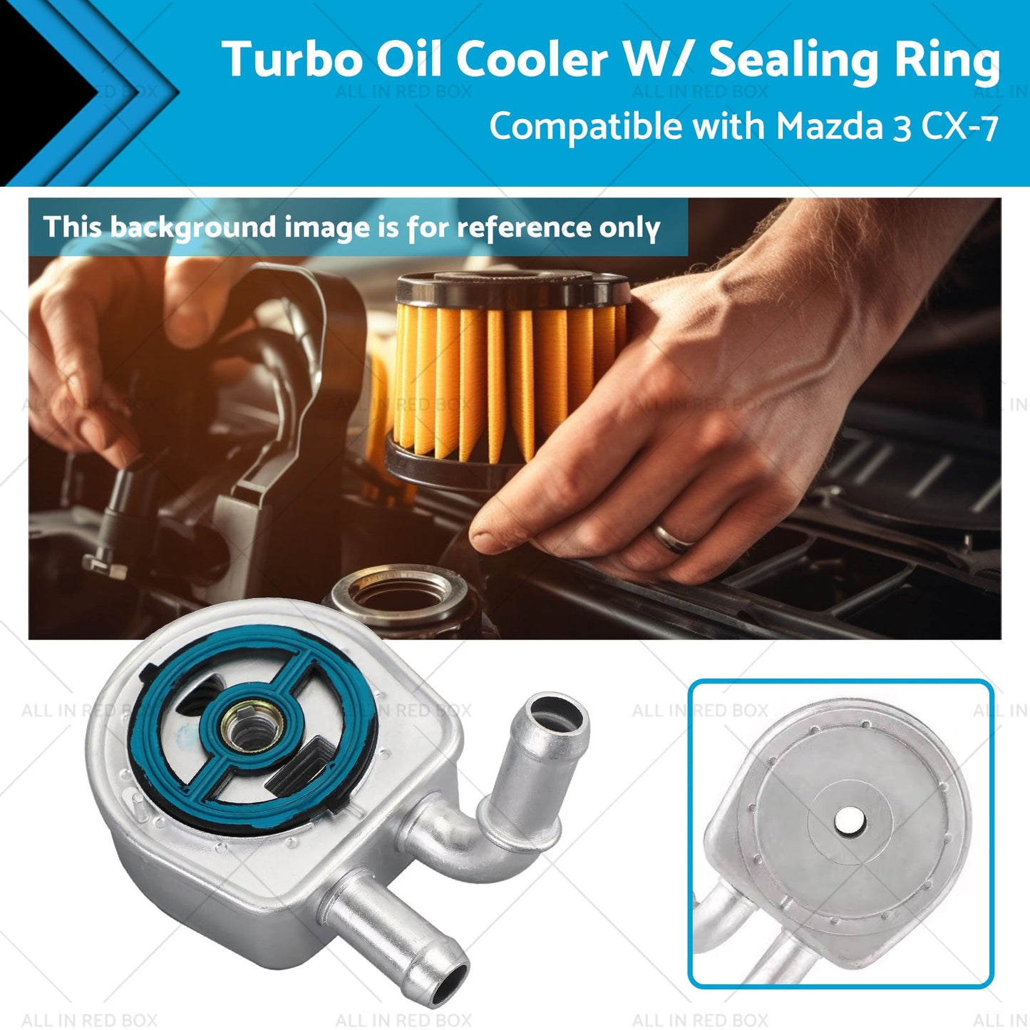 Turbo Oil Cooler with Sealing Ring for Mazda 3 CX-7 2003-2014