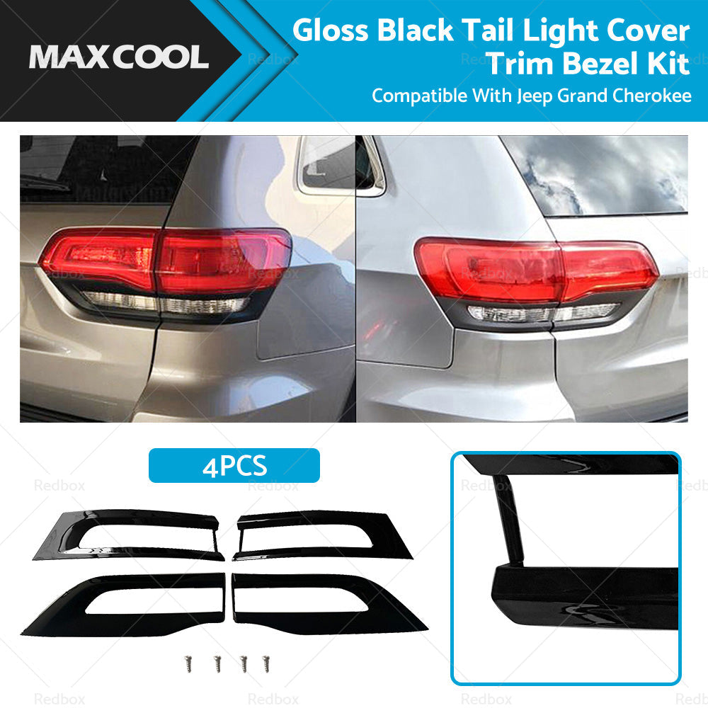 Tail Light Cover Trim Bezel 4PCS for Jeep Grand Cherokee 2014-2020
