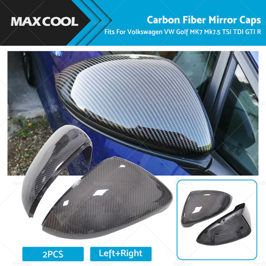 Carbon Fiber Mirror Caps for Volkswagen Golf MK7/MK7.5 GTI/R 2013-2020