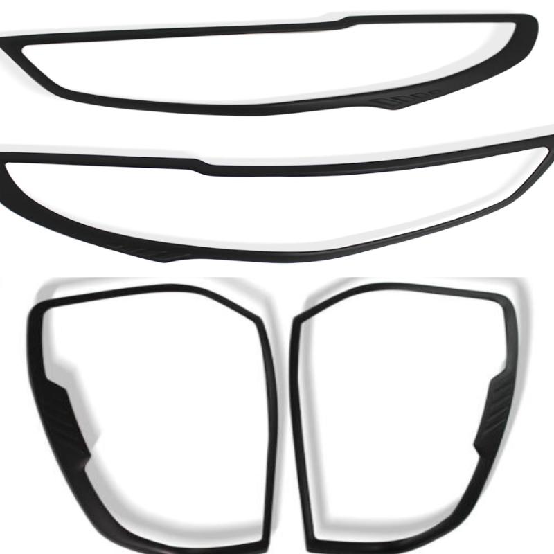 Headlight & Taillight Covers for Mazda BT-50 Matte Black (2021)