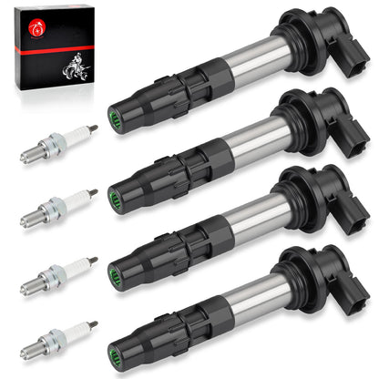 Set of 4 Ignition Coils & Iridium Spark Plugs for Suzuki GSX-R600 (2008–2023)