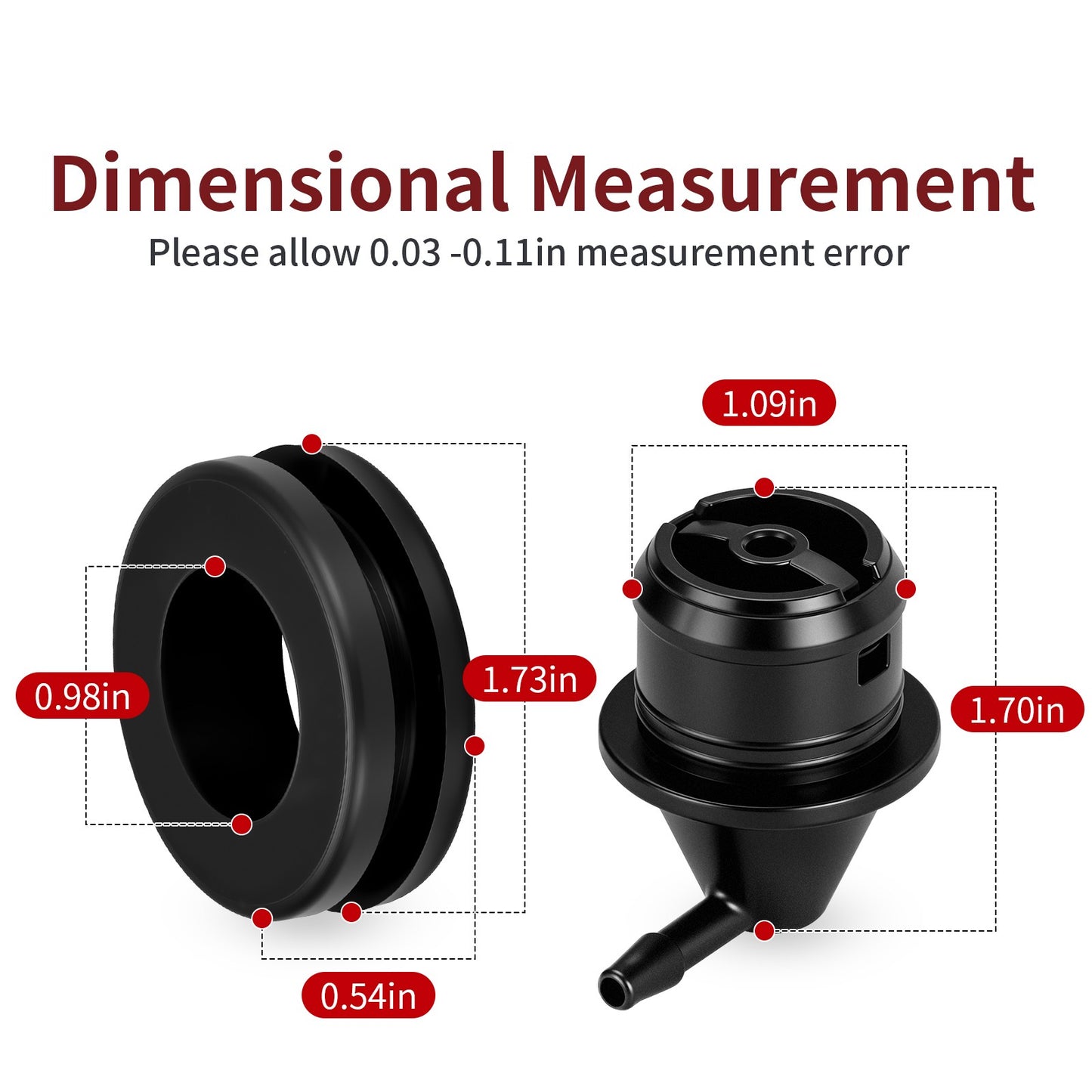 Fuel Tank Vent and Insulation Grommet for Club Car Precedent (2004–2015)