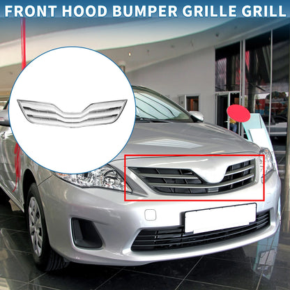 Front Hood Bumper Grille for Toyota Camry (2010) Chrome Silver Tone