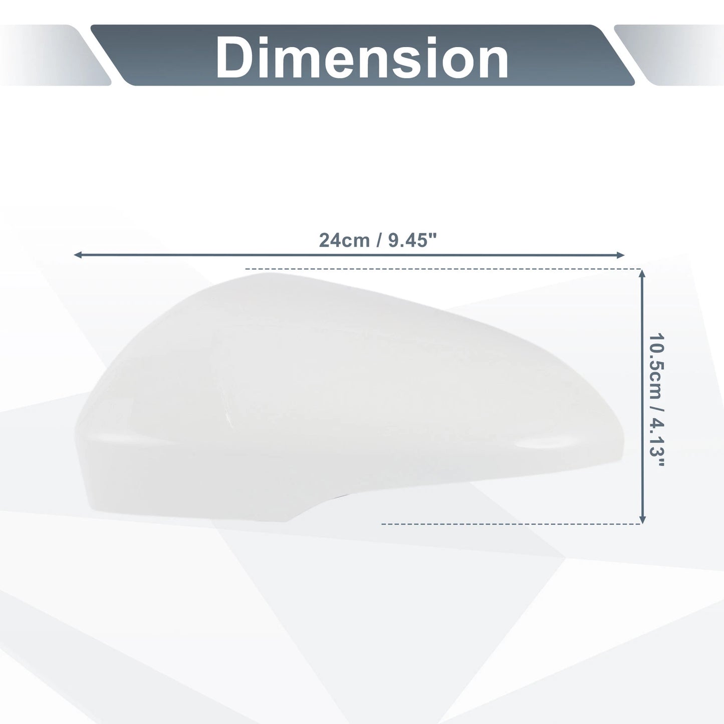 Left Side Mirror Cover Cap for Ford Fusion (2013–2019) - White, Turn Signal