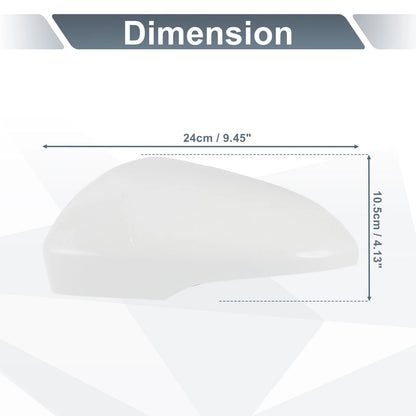 Left Side Mirror Cover Cap for Ford Fusion (2013–2019) - White, Turn Signal