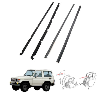 Door Glass Outer Weatherstrip for Toyota Land Cruiser KZJ77 LJ77 LJ79 RJ77