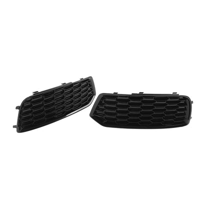 Front Bumper Honeycomb Fog Light Grille for Audi A4 S4 (2019–2020) - Glossy Black