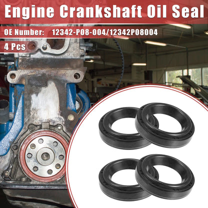 4 x Engine Crankshaft Oil Seals for Honda Accord (1994-2008)