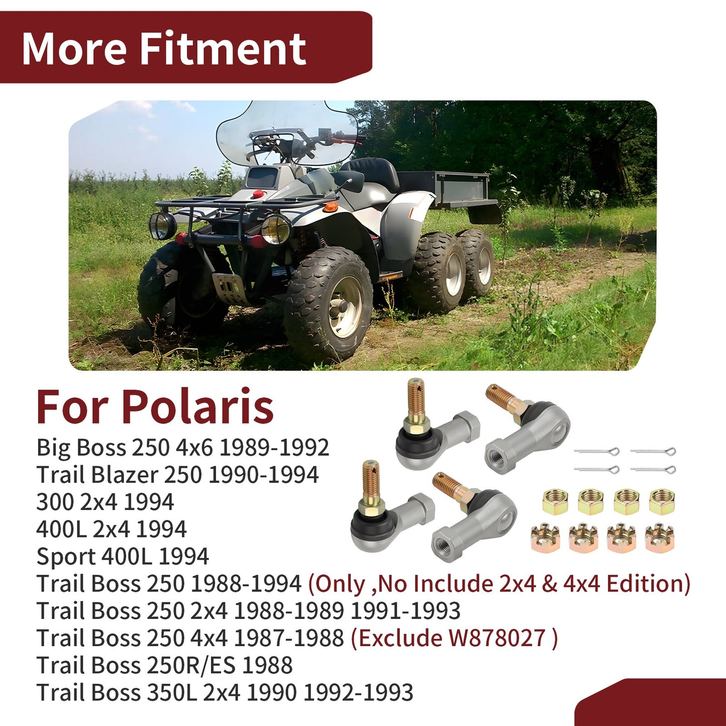 Tie Rod End Kit for Polaris Trail Boss
