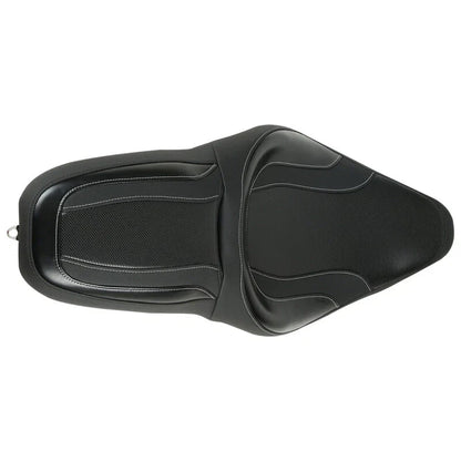 Black Driver Passenger Seat for Harley Electra Road Street Glide (2009-2023)