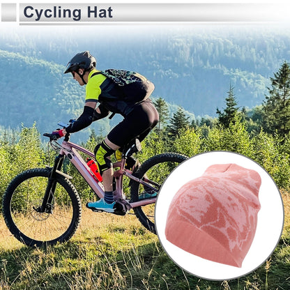 Cycling Hat for Universal Fit (1 Pc) - Warm Comfortable Light Pink Eye Pattern