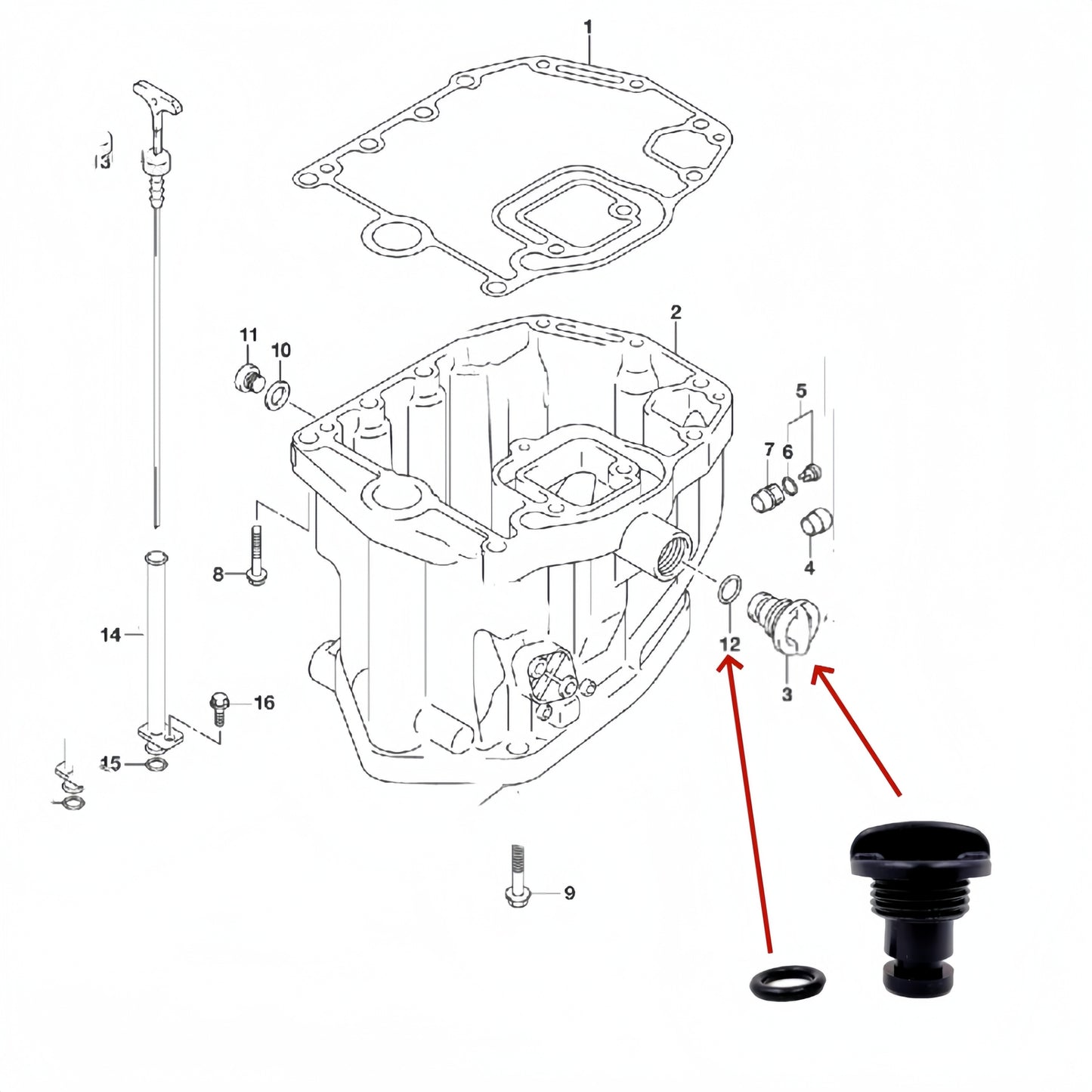 Flush Plug and Gasket for Suzuki Outboard