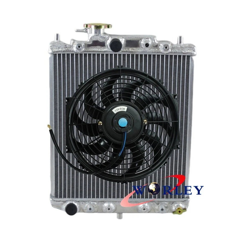 Aluminum Radiator with Fan for Daihatsu Mira L200V L201 MOVE L601 Centro L501 (1990–2000)