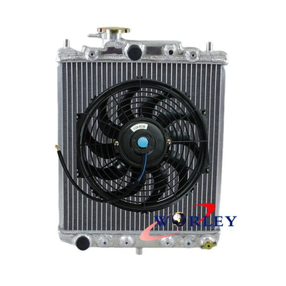 Aluminum Radiator with Fan for Daihatsu Mira L200V L201 MOVE L601 Centro L501 (1990–2000)