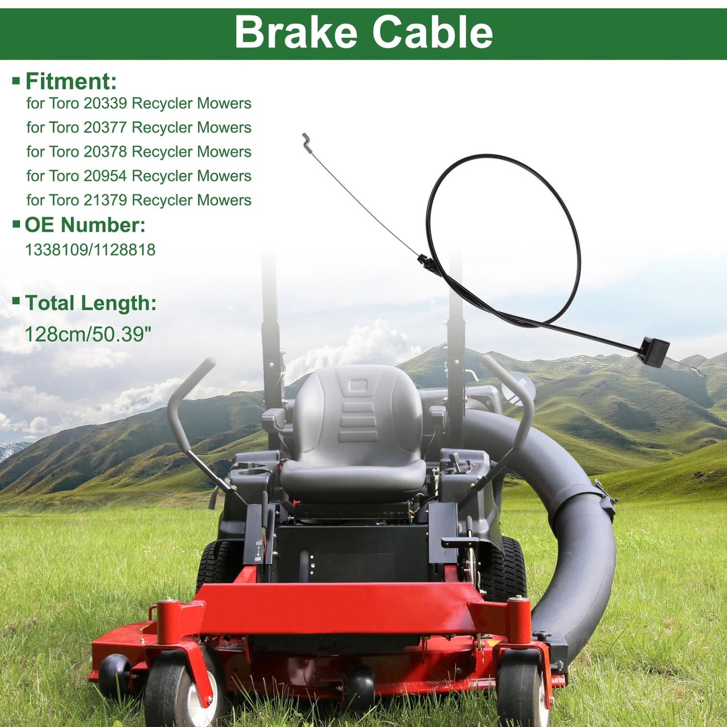 Brake Cable for Toro Recycler Mowers 20339 (50" No.1338109)