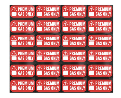 Gas Only Sticker Decal for Vehicle Fuel Tank (Universal Fit)
