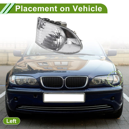1Pc Left Corner Signal Light Cover for BMW 7 Series (1999–2001) No. 63138379107