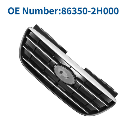 Front Upper Bumper Grille for Hyundai Elantra (2017–2020) Black Chrome