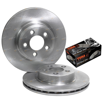 Front Disc Rotors + Brake Pads for Ford Territory MK RWD AWD (2004-2014)