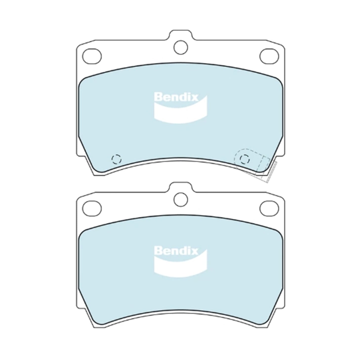 Set of 4 Bendix Front Disc Brake Pads for Mazda 121 (1990–2002)