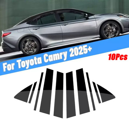 PC Window BC Pillar Post Cover Trim / 10PCS / Glossy Black for Toyota Camry