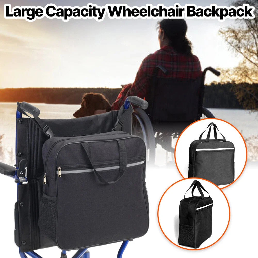 Large Capacity Wheelchair Backpack Waterproof Oxford Cloth For All Essentials