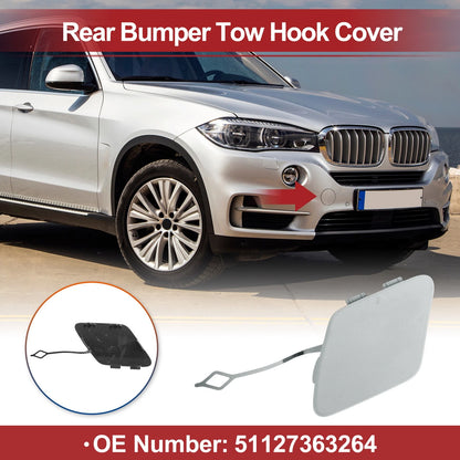 Rear Car Bumper Tow Hook Cover for BMW 428i (2014–2016) No. 51127363264 Silver