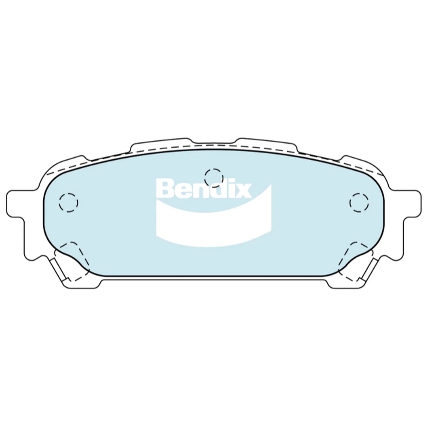 Set of 4 Bendix Rear Disc Brake Pads for Subaru Forester (2003–2008)
