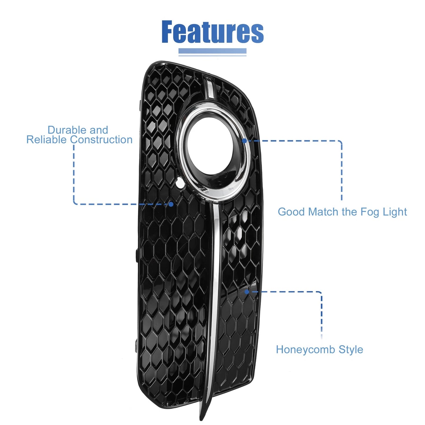 Front Right Fog Light Grille Cover for Audi Q5 SQ5 S-Line (2013–2017) 8R0807682J