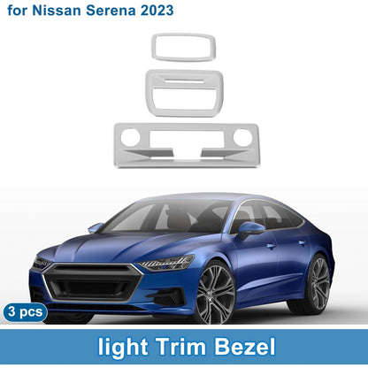 Light Trim Bezel for Nissan Serena (2023) Silver Tone