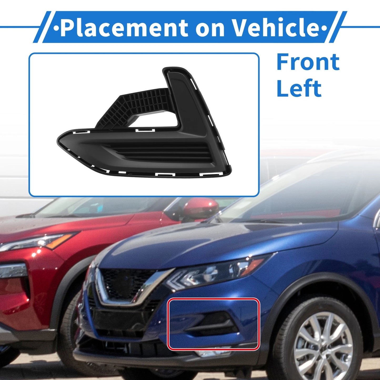 Front Left Fog Light Grille for Nissan Sentra (2020–2021) NI1038172
