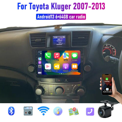 10" Wireless CarPlay Android Auto Head Unit for Toyota Kluger (2007-2013)