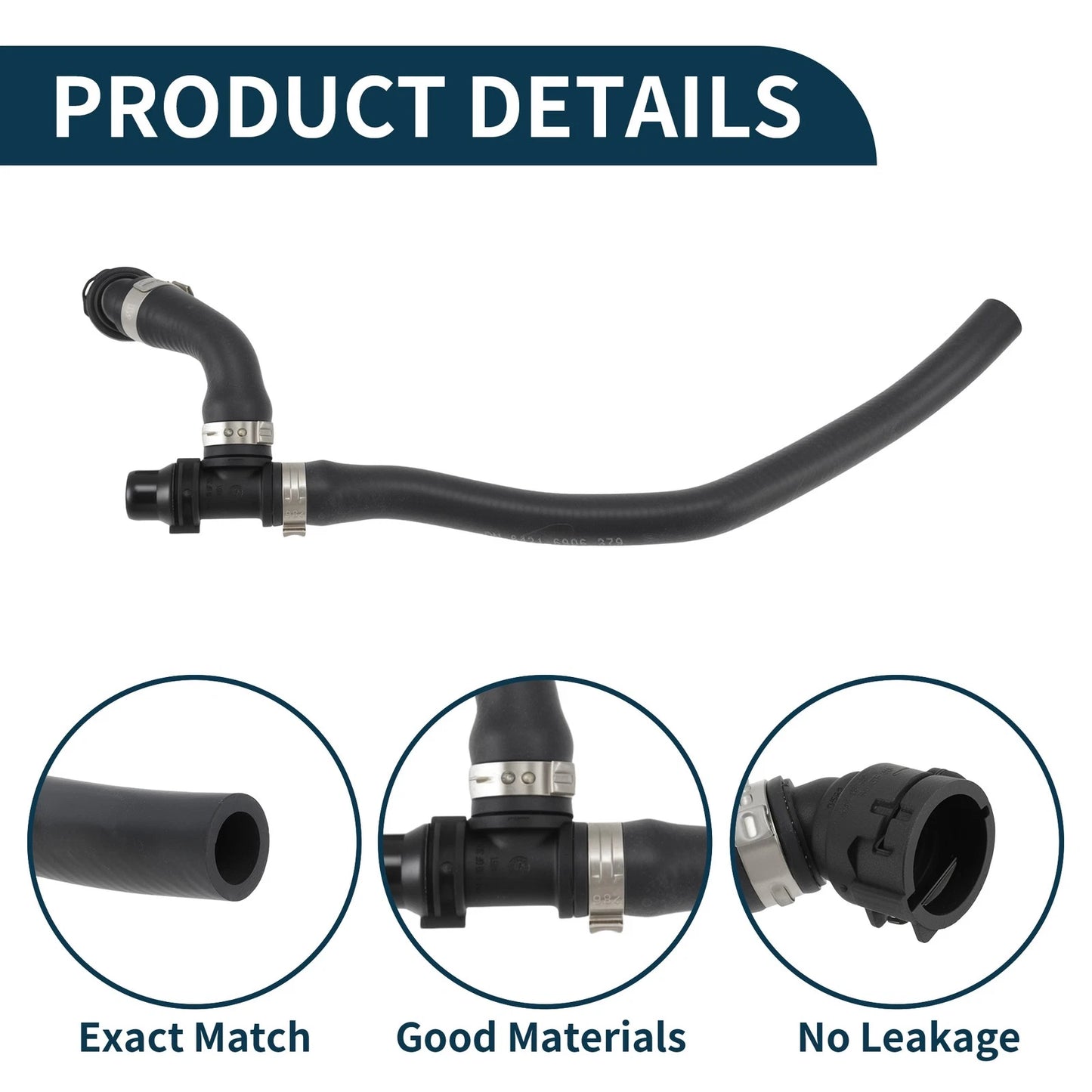 Radiator Hose for BMW 7 Series E66 740Li (2004–2022) No. 64126906379