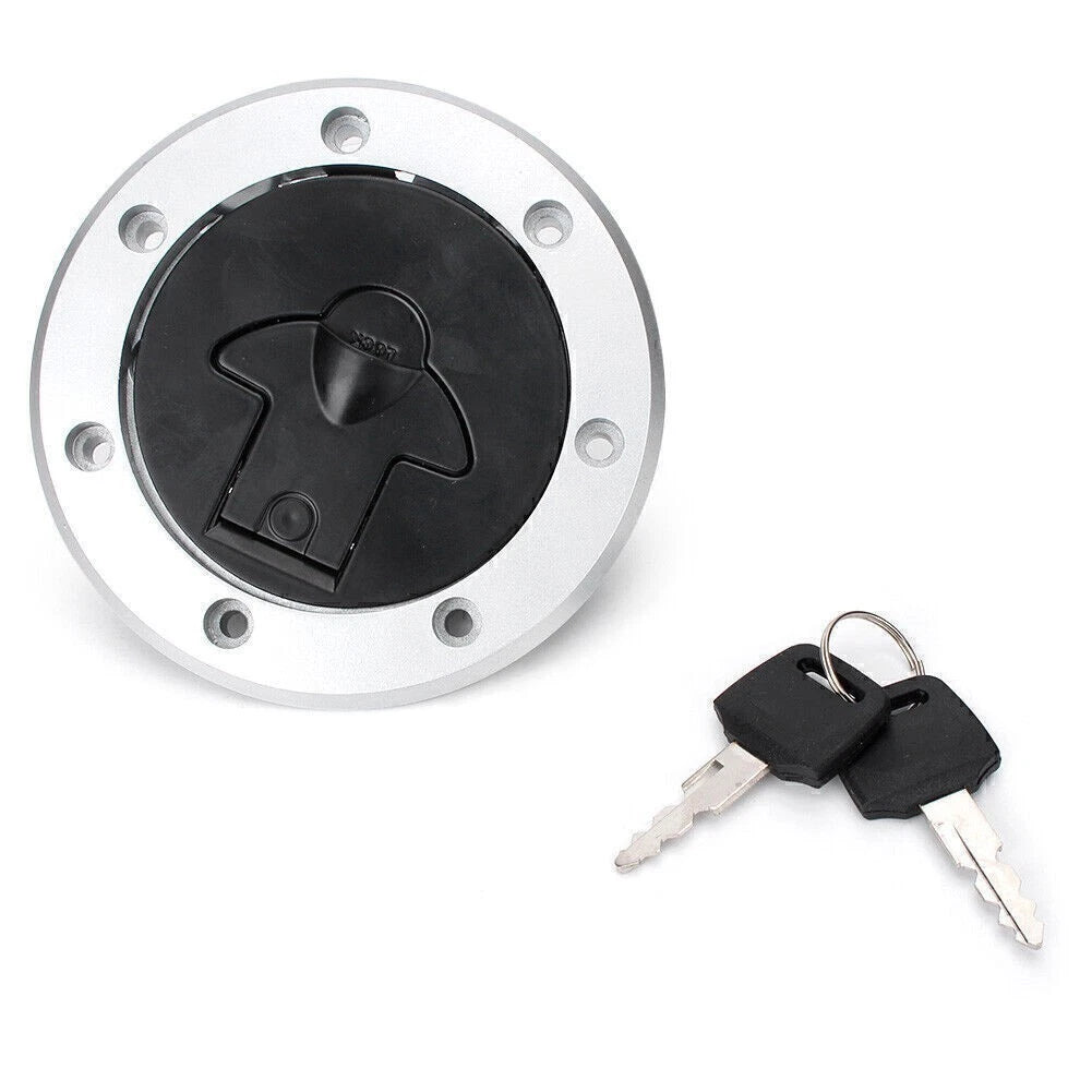 Fuel Gas Cap Cover Tank Lock Set w/ 2 Keys for Kawasaki Ninja ZX6R ZX9R