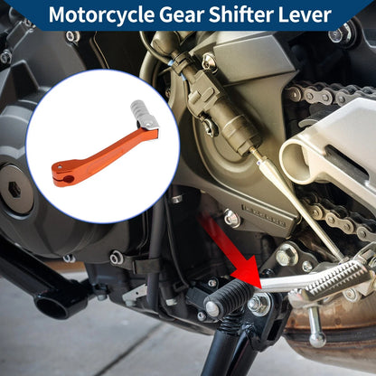 Folding Motorcycle Gear Shifter Lever for Honda CRF150F (2003-2017) Orange Silver