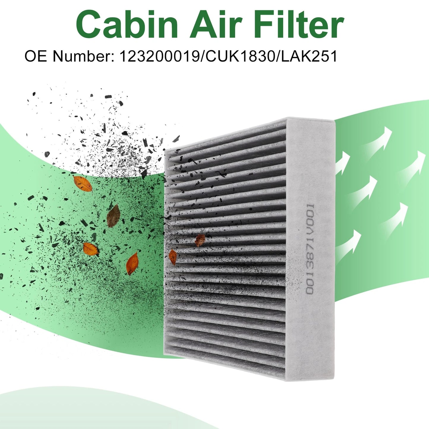 Cabin Air Filter for Mitsubishi Colt CZC Cabriolet (2004–2012) No.123200019