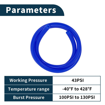 Vacuum Tubing Hose for Automotive (5ft, 10mm ID, 0.12" Thickness)